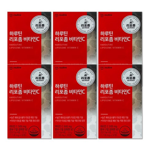 하루틴 리포좀 비타민C 1100mg x 180정 6개월 선물용패킹 DM, 6개, 30정