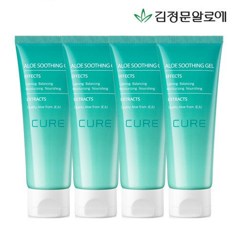 김정문알로에 [김정문알로에] 큐어 알로에 수딩젤 100ml 4개