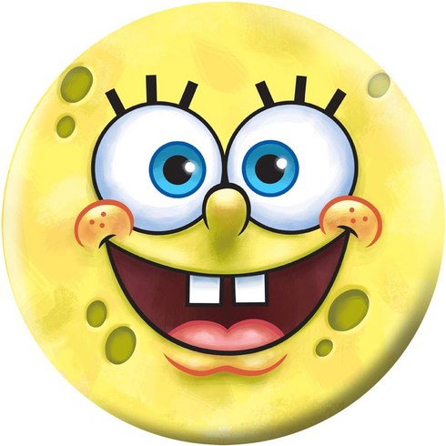 온더볼볼링 스폰지밥 얼굴 유니크한 스페어 볼링공, 16.0 파운드