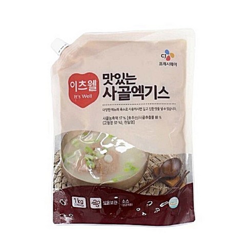 이츠웰 맛있는 사골엑기스 1kg, 5개