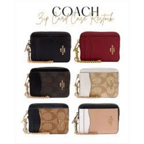 코치지갑 - 코치 COACH 6303 C1885 C0058 지퍼 카드케이스 ZIP CARD CASE 미국직배송