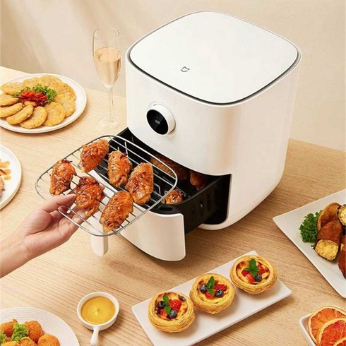 xiaomi mijia maf01 3.5l 스마트 에어 프라이어 오븐 360baking oled screen support mijia 앱 제어 전기 에어 프라이어 기름 없음, 나, 하얀색