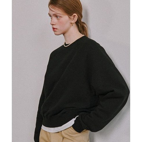 론론 RONRON STRUCTURED SWEATSHIRT BLACK RR23CSW2339BK 290974