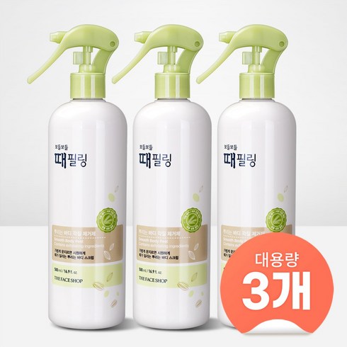 바로그때필링 기본구성 - 더페이스샵 보들보들 때필링 500ml (대용량) 3개