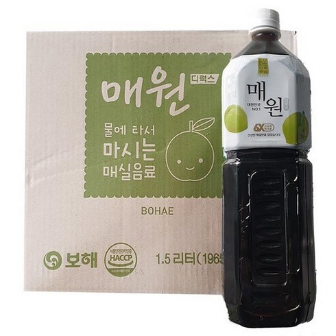 황금매실톡톡 600g8병 - 보해 매원 1.5L - 1박스(8ea) 매실원액 / 매실차 / 매원디럭스 / 매실엑기스 / 매실, 8개