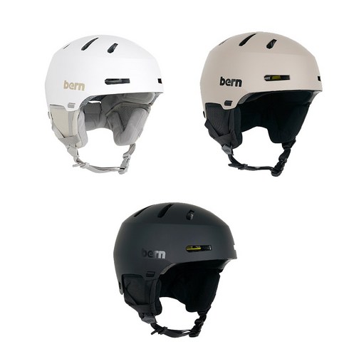 [BERN] 마콘 2.0 스키 스노우보드 멀티 스포츠용 헬멧 (3COLOR), Matte White