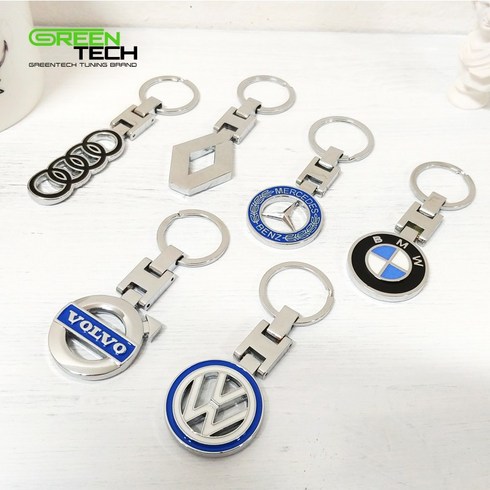 그린텍 벤츠 프리미엄 메탈 엠블럼 키홀더 키링 열쇠고리 BMW 아우디 폭스바겐 볼보 르노삼성, 02)메탈 엠블럼 키홀더-BMW