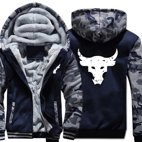 드웨인 존슨 브라마 불 타투 후드 hoodies men 울 라이너 자켓 sweatshirts warm hoody