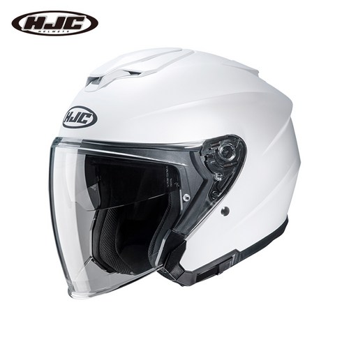 HJC 헬멧 i30 화이트 와이드 쉴드 오픈페이스 고성능 통풍, L, 1개