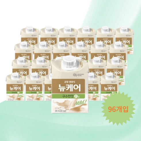 뉴케어 구수한 맛 순 200ml x 24팩 x 4박스 환자 영양식 식사대용, 4800ml