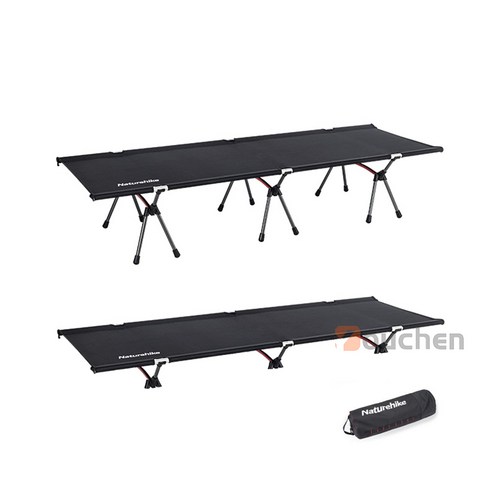 2023년 가성비 최고 네이처하이크 야전침대 - NH 네이처하이크 야전침대 초경량 접이식 XJC06 / 2종 색상, 블랙