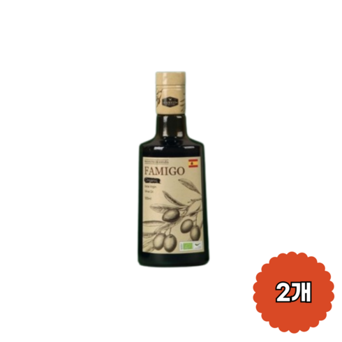 FAMIGO 파미고 유기농 엑스트라버진 올리브오일 500ml / 스페인, 2개