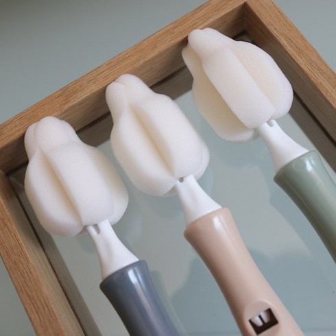 그린맘젖병솔 - 그린맘 베이직 젖꼭지솔 묶음, 샌드 베이지, 2개