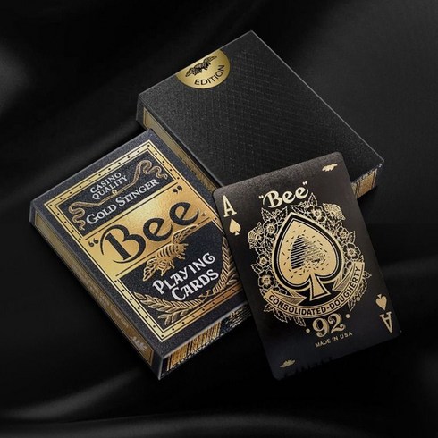 고급 트럼프카드 블랙 골드 스팅어 비덱 홀덤 포커 원카드 게임 바이시클 마술 카드 POKER TRUMP CARD