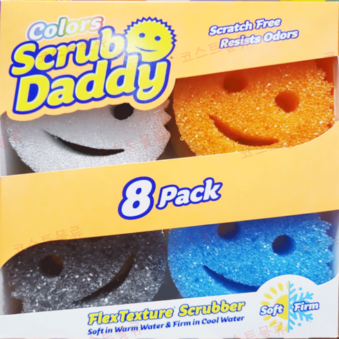 스크럽 대디 스마일 수세미 8개입 + 올림생활 손소독제 티슈 증정