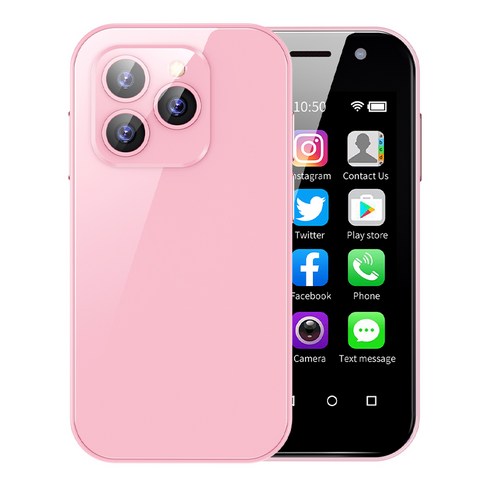 SOYES XS14 Pro 3GB RAM 32GB/64GB ROM 슈퍼 미니 스마트폰 4G LTE 3.0인치 화면 Android 9.0 귀여운 소형 핸드폰 선물, 핑크, 18GB