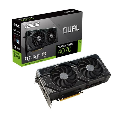 ASUS DUAL 지포스 RTX 4070 O12G OC D6X 12GB 그래픽카드