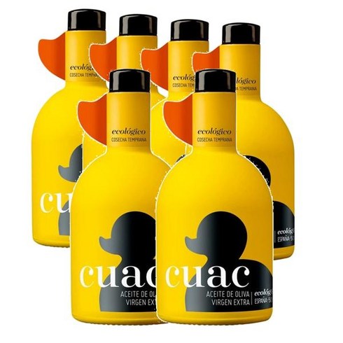 스페인 꾸악 CUAC 에꼴로지코 피쿠알 엑스트라 버진 올리브오일 500ml, 6개