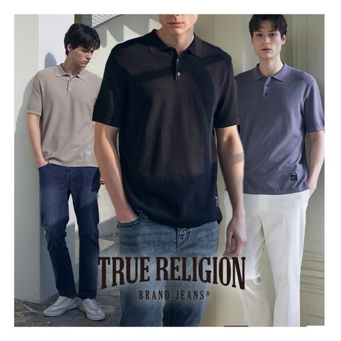 트루릴리전 여성 썸머 니트카라티셔츠 3종 - [트루릴리전] (TRUE RELIGION) 24SS 남성 니트 카라티셔츠 3종