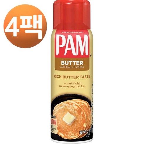 PAM 팸 버터 쿠킹 스프레이 5oz, 4개