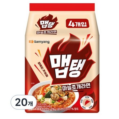 맵탱 - 삼양식품 맵탱 마늘조개라면, 20개