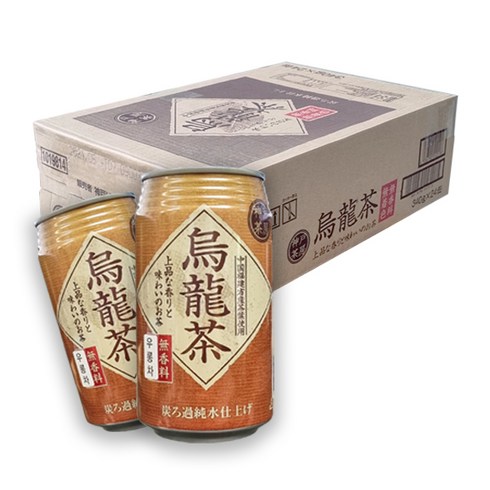 우롱차 캔 - 토미나가 고베 사보 우롱차 캔, 340ml, 24개