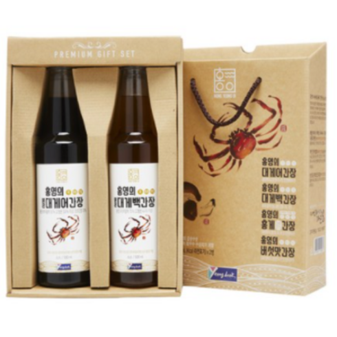 홍영의 간장 선물세트 붉은대게어 500ml + 붉은대게백 500ml, 5세트