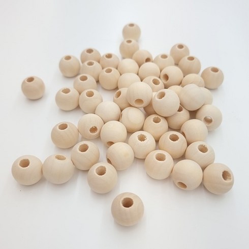 앵파크 나무구슬 1번 30개입 외경15mm 내경5mm 목구슬 우드볼 마크라메 뜨개 비즈 원목