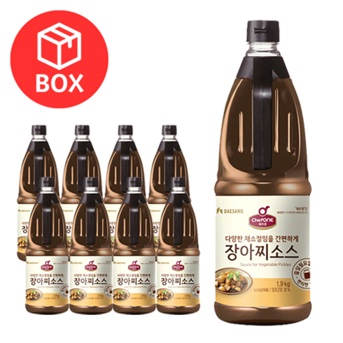 쉐프원 짱아찌소스 1.9kg 8개 장아찌소스 채소 절임 간장 1박스