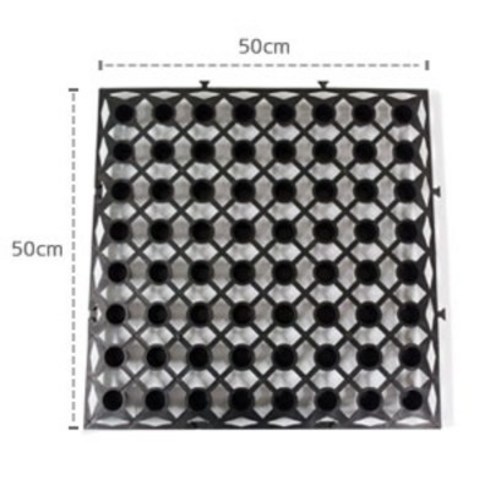 배수판 - 조경용 배수판 투수펫 50cmx50cm 높이3cm 4장 옥상 조경 잔디 텃밭 다용도, 4개