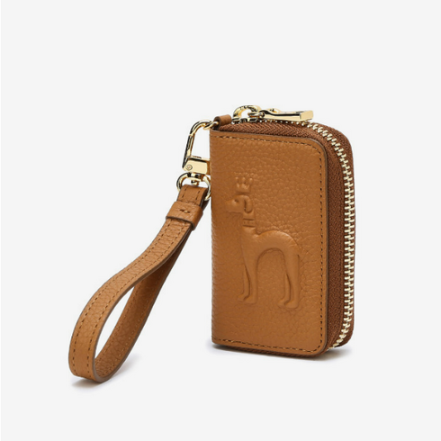 헤지스 키홀더 브라운 레더 헤지스 패턴 차키 키홀더 브랜드 키홀더