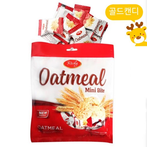 리치 오트밀 미니바이트 스낵, 250g, 4개