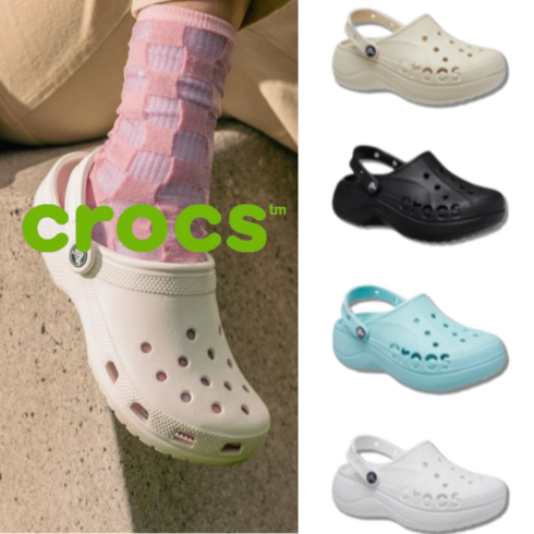 [국내정품/AS가능] 크록스 2024년 여성 바야 플랫폼 클로그 샌들 슬리퍼 CROCS BAYA PLATFORM CLOG