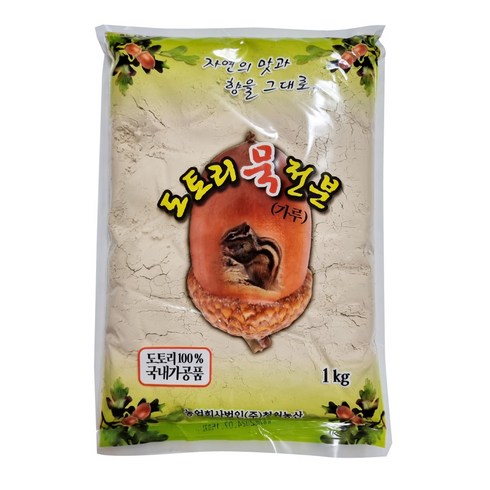 큰산큰강 도토리묵가루 1kg/도토리 100%/자연산100%/국내제조, 1kg, 1개