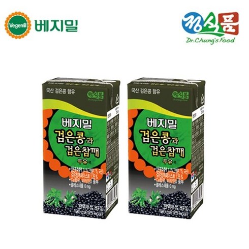 베지밀 검은콩과 검은참깨 두유, 190ml, 80개