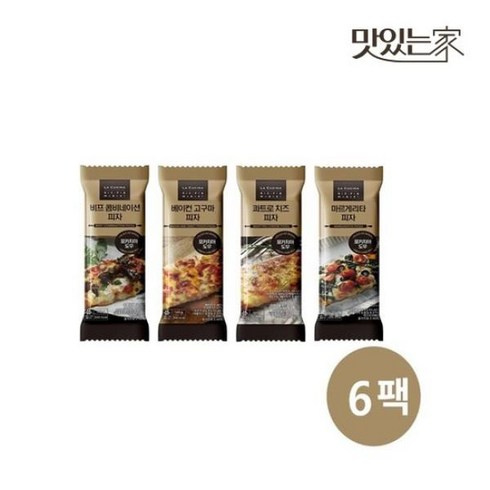 라쿠치나 수제피자 4종 6팩비프2+콰트로1+베이컨1+마르2, 6팩, 6팩