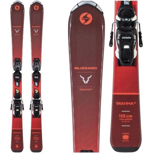 2023년 가성비 최고 블리자드스키올라운드 - 블리자드 Brahma Jr 아동용 스키 및 4.5 FDT 바인딩, 다중, 110cm