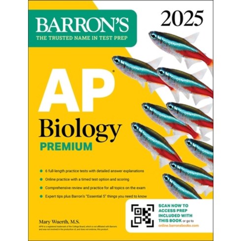 appsychology - (영문도서) AP Biology Premium 2025: 6 Practice Tests + Comprehensive Review + Online Practice Paperback, Barrons Educational Services, English, 9781506291666