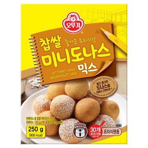 오뚜기 찹쌀 미니도나스 믹스, 250g, 1개