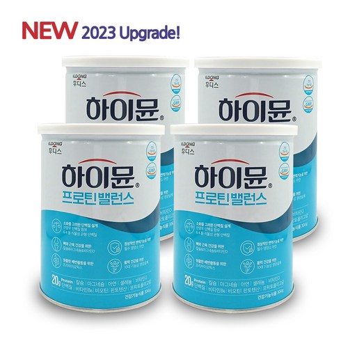 2023년 가성비 최고 일동후디스 하이뮨 프로틴밸런스 12캔보틀2개 - 일동후디스 하이뮨 프로틴밸런스 304g 스푼 제공 포함 보틀옵션, 12.하이뮨 4통 스푼포함