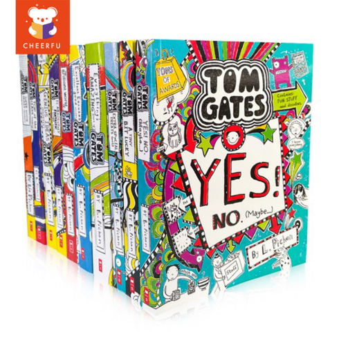 10 Books/set Tom Gates 키즈 교육 영어책 만화 책자 영어 고전 소설 코믹 스토리 챕터 북, 10books