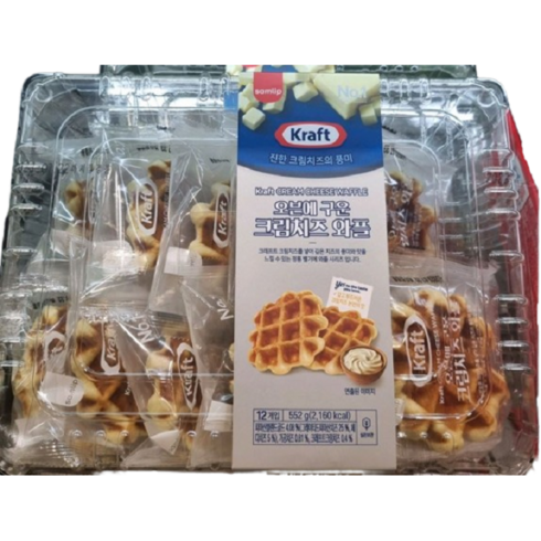 트레이더스 삼립 크래프트 크림치즈와플552g(12입) 미니사이즈 리에쥬식와플, 552g, 48개