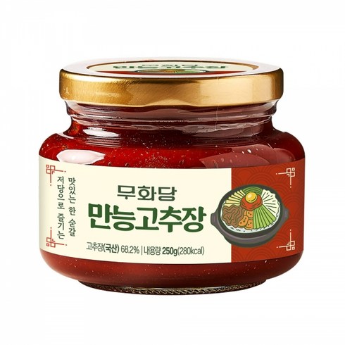 [무화당] 저당 만능고추장 250g 1병, 단품