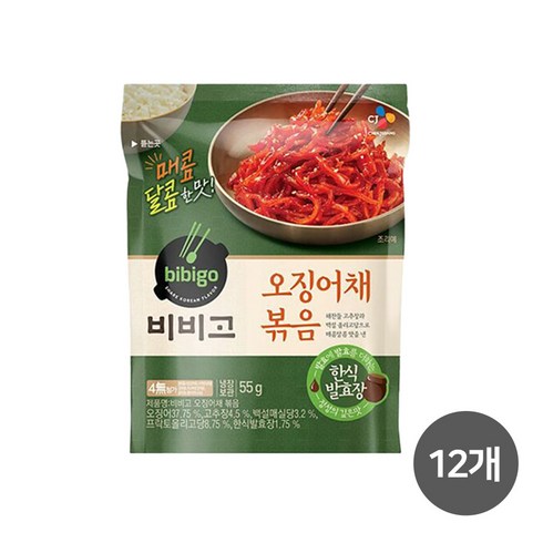 진미채무침 - 비비고 오징어채볶음 55g, 12개