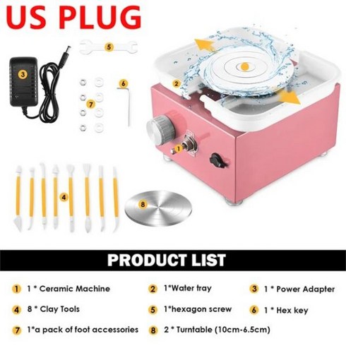 도자기 물레 전동 회전판 공방 조소 가정용 도예 기계 예술 공예용 미니 세라믹 클레이 트레이 조각 키트 턴테이블