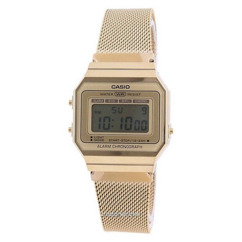 a700 - Casio Youth Vintage Gold Tone 스테인리스 스틸 디지털 A700WMG-9A 남여 공용 시계