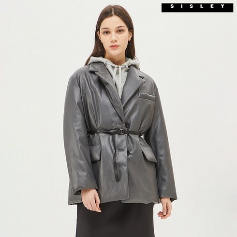 2023년 가성비 최고 시슬리무스탕 - 시슬리 에코 페이크레더 자켓 SALE31061 GR