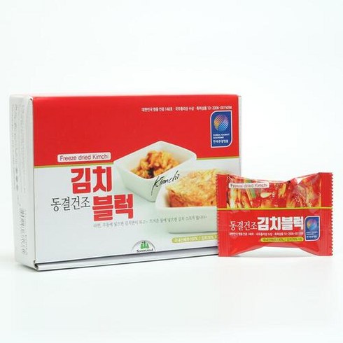 동결건조 김치 블럭 10g 8개입 여행용 해외여행 김치, 1박스, 540g