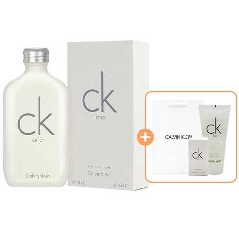 캘빈클라인 CK one 오드뚜왈렛200ml+바디워시100ml+ck one 오드뚜왈렛15ml+ck정품쇼핑백세트