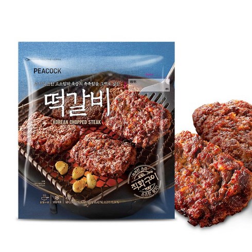 피코크떡갈비 - 피코크 떡갈비 450gX6봉+너비아니 550gX6봉, 550g, 6개